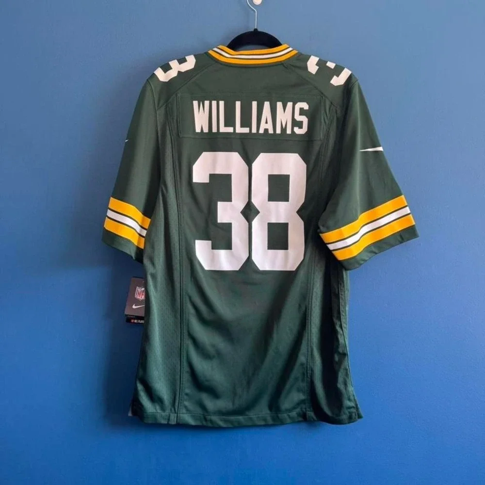 Nike Green Bay Packers Jersey Men's Size Small #38‎ Williams NWT Football NFL
